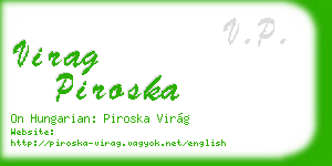 virag piroska business card